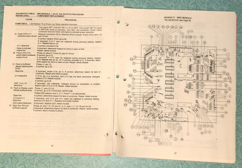 Bally Electronic Pinball Games Repair Procedures Module & Component Replacement