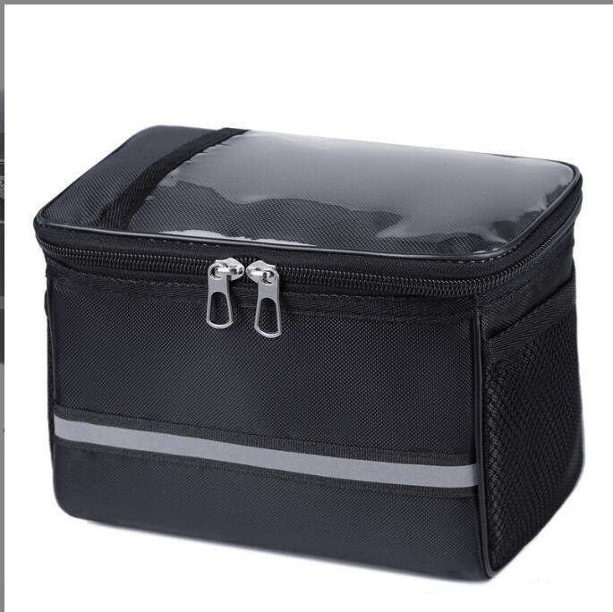 Bike Front Handlebar Bag Bicycle Storage Triangle Saddle Frame Adjustable Pouch