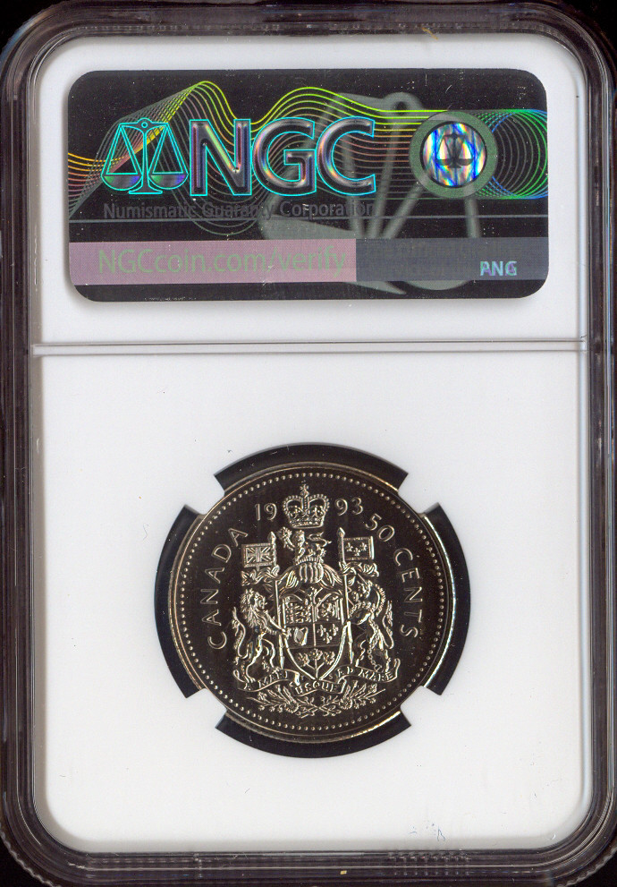 1993 Canada 50 Cents 50C NGC MS68 MAC - Quality