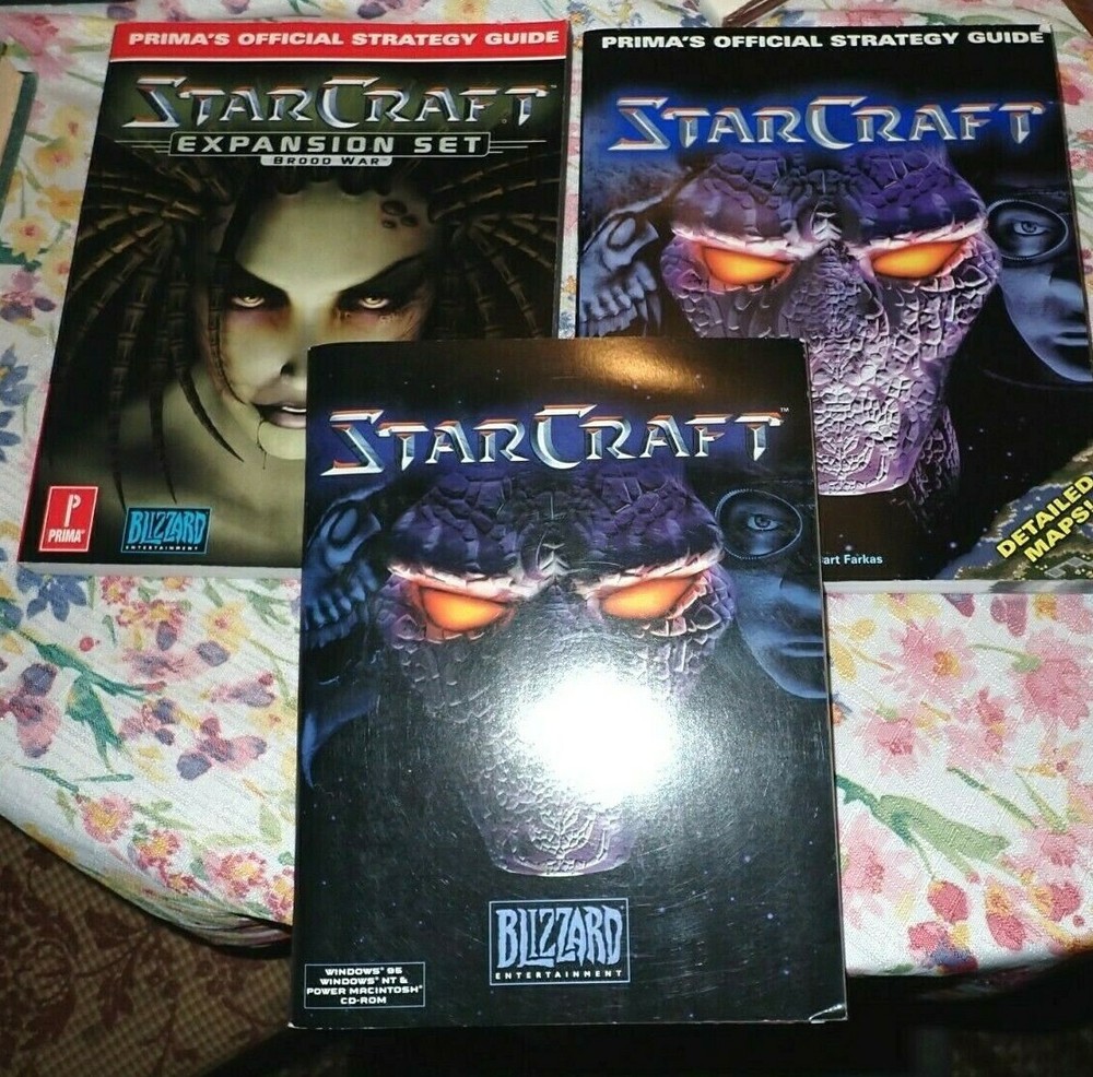 Starcraft Prima Official Strategy Guide + Brood War Expansion Set Strategy Guide