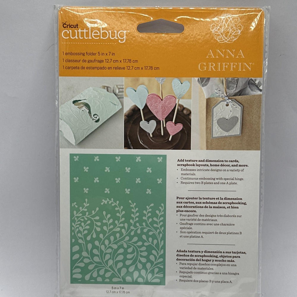 Anna Griffin Modern Vines Embossing Folder 5x7 cuttlebug embossing folder cricut