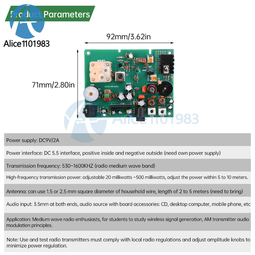 530-1600khz AM Radio Transmitter Experimental Micropower Medium Wave Transmitter