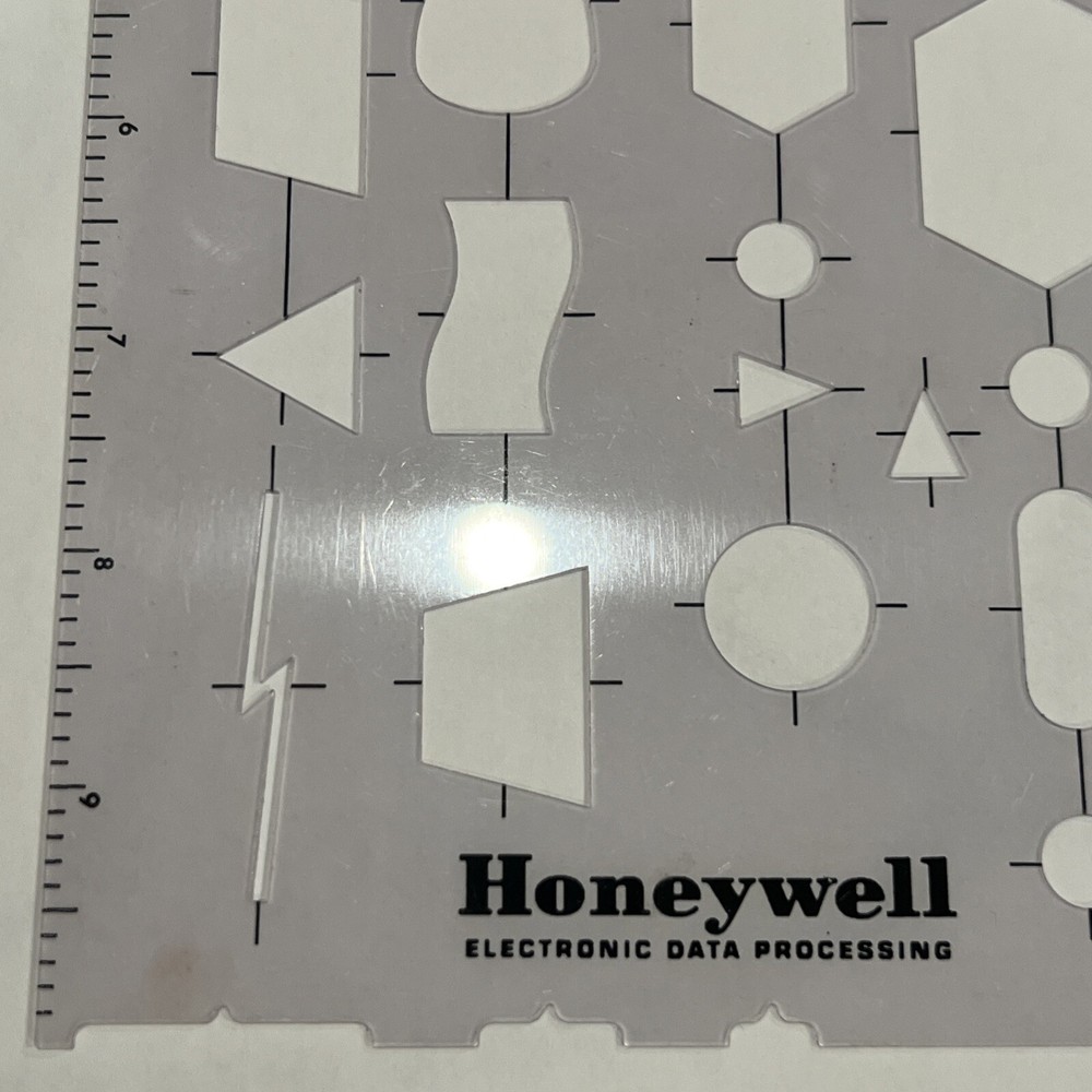 Vintage Honeywell Electronic Data Processing Flowcharting Spacing Template