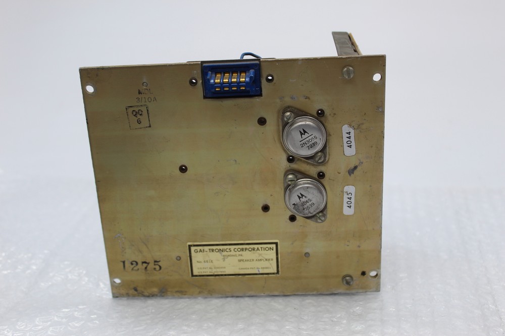 GAI-TRONICS 651E AMPLIFIER (AS PICTURED) UNMP