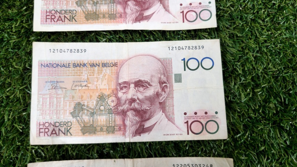 Belgium 100 Francs Note 3 Bill's (1978-81) Very Rare