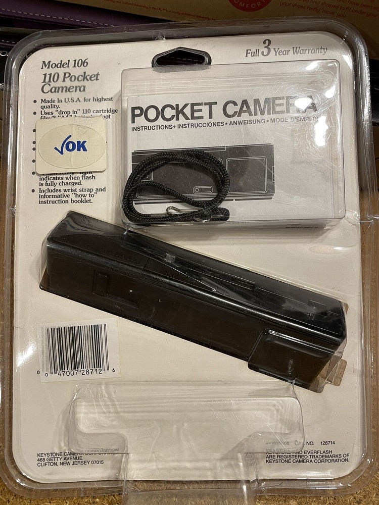New Keystone 110 Pocket Camera Everflash Model 106