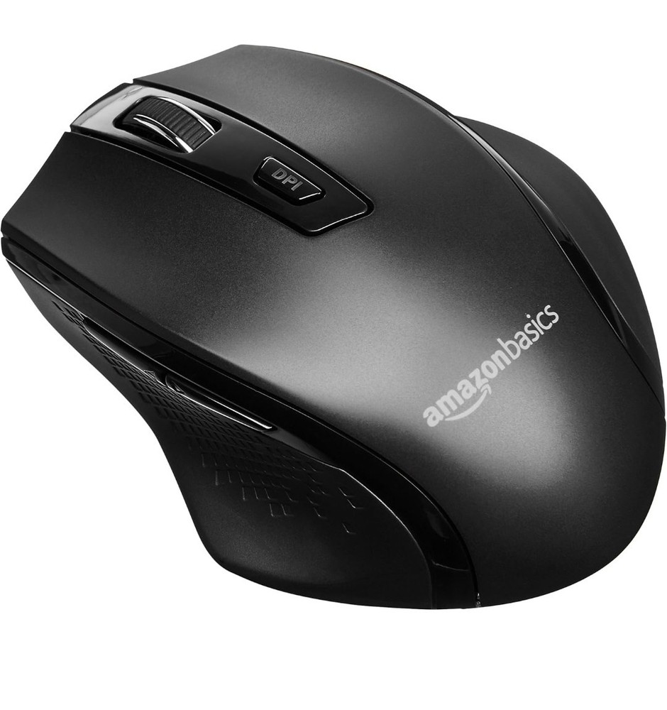 4pc OFFICE PACK Amazon Basics Ergonomic Wireless Mouse – 2.4 GHz Optical – NEW