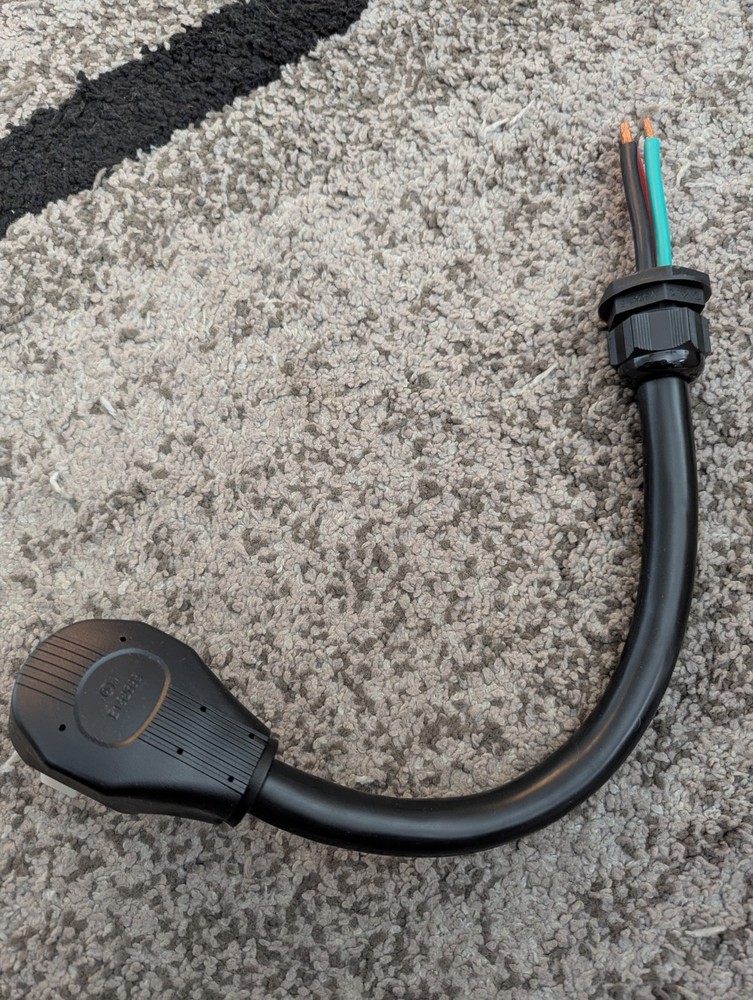 Replacement NEMA 14-50 EVSE Plug with 12" Cable