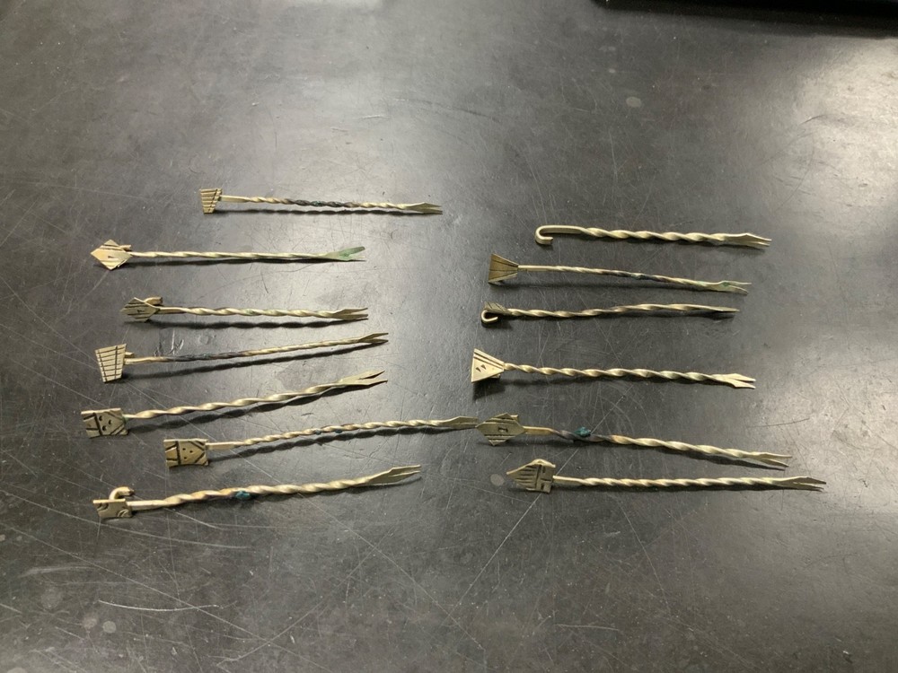 12 vintage handmade apetizer/martini olive picks