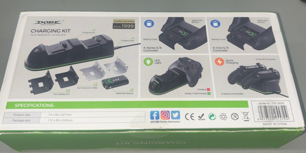 Dobe Xbox X SERIES, One S System Wireless Controller Charging Kit