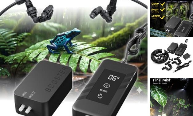 Automatic Reptile Misting & Humidifying System, Auto Rain Sprayer, 2 MS100 Kit