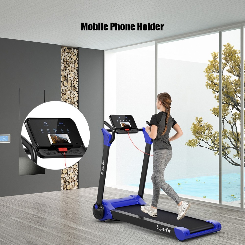 Superfit 2.25HP Folding Electric Motorized Treadmill w/ APP Control Speaker