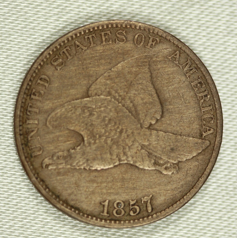 1857 1c. Flying Eagle. Extra Fine Details.