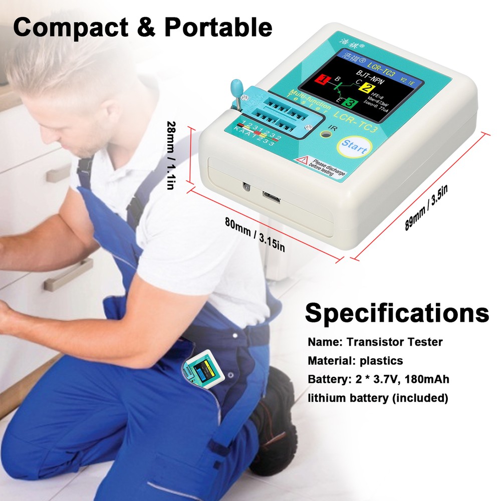 Transistor Tester Voltage Regulator Diode Bipolar Transistor Tester T8K6