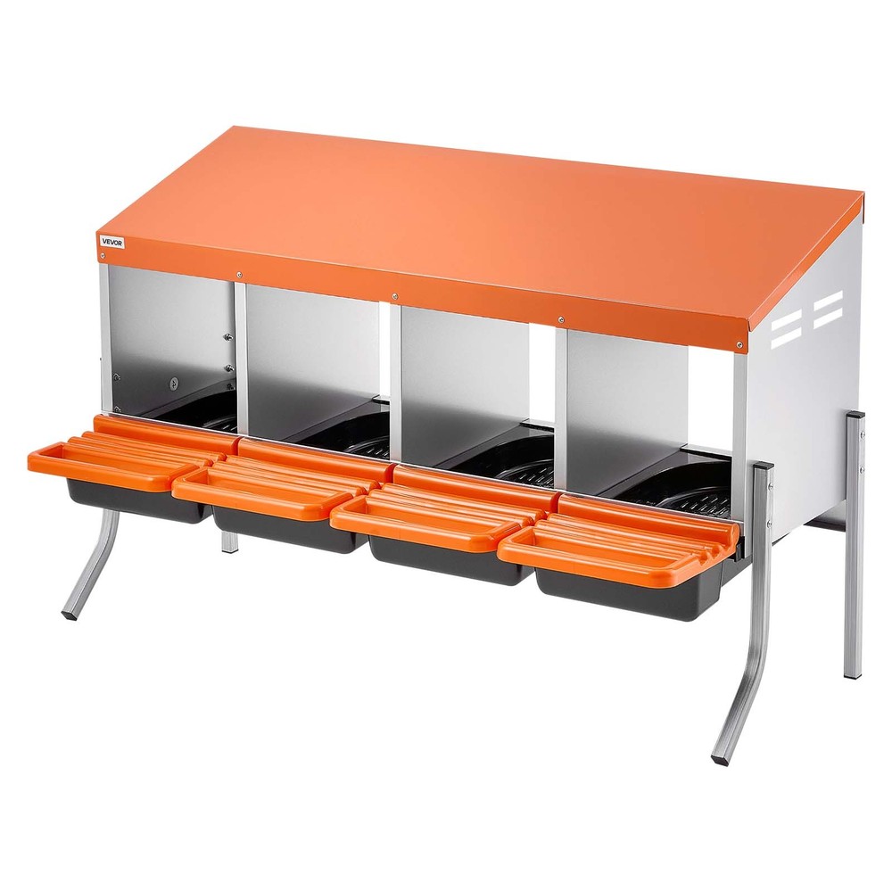VEVOR Chicken Nesting Boxes Chicken Laying Boxes 4 Compartments for Laying Eggs