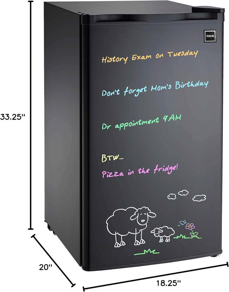 MINI FRIDGE, 3.2 Cu. Ft, Black Eraser BOARD