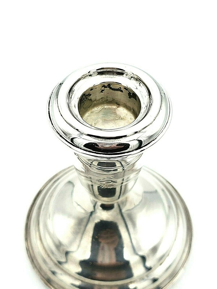 Sterling Silver Candlestick Holder 3 3/4" High #10928