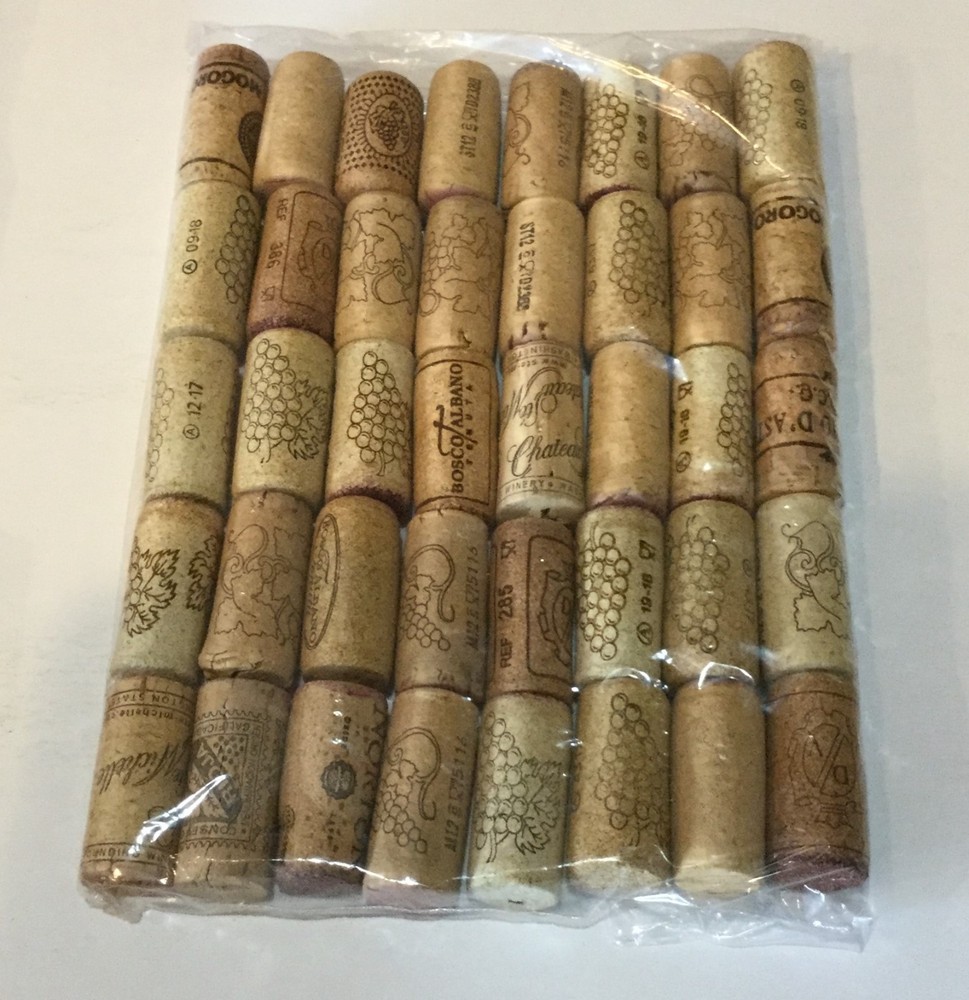 Wine Corks Used Natural Lot Of 40