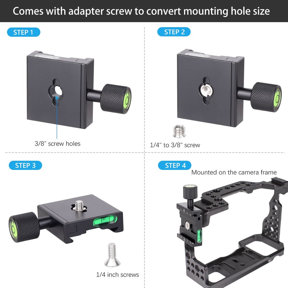 50mm Tripod Quick Release Plate and Clamp Base Kit Camera Mount Adapter
