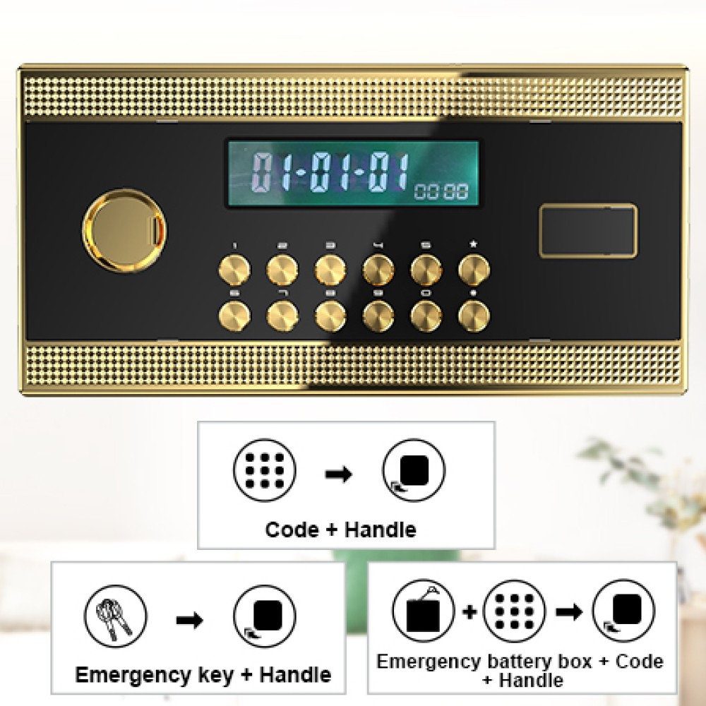 Large Steel Electronic Security Safe Box Hidden Code Function