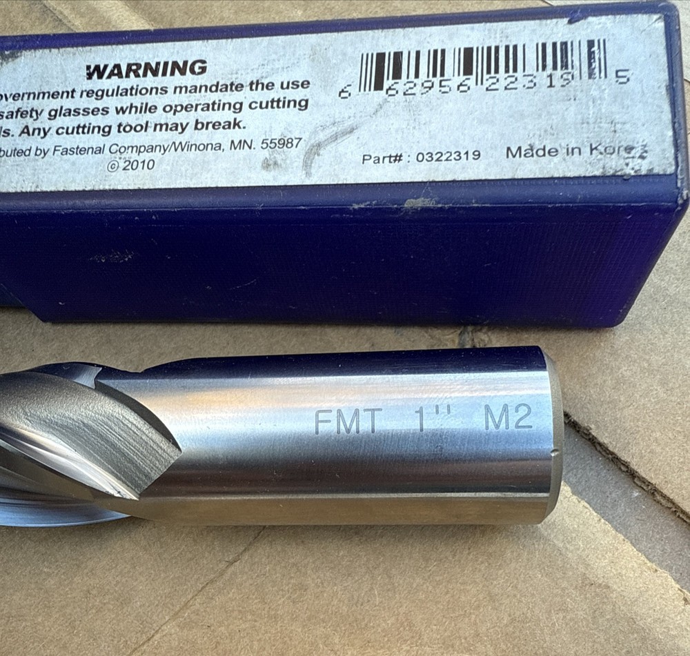FMT 4 HSS END MILL SINGLE END REGULAR LENGTH, 1” DIAMETER, 4.5”LENGTH