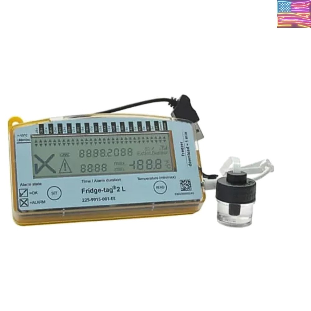 2 L Version, Temperature Data Logger, Monitor with Sensor and Alarm