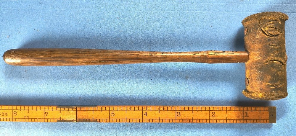 Vintage small rolled-leather mallet