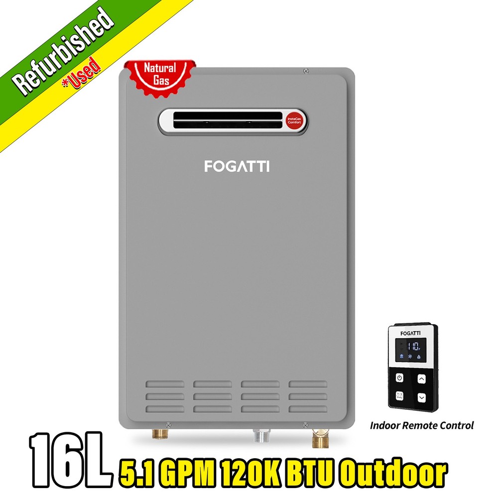 【90% NEW】120,000 BTU 5.1GPM Tankless Water Heater Natural Gas Outdoor