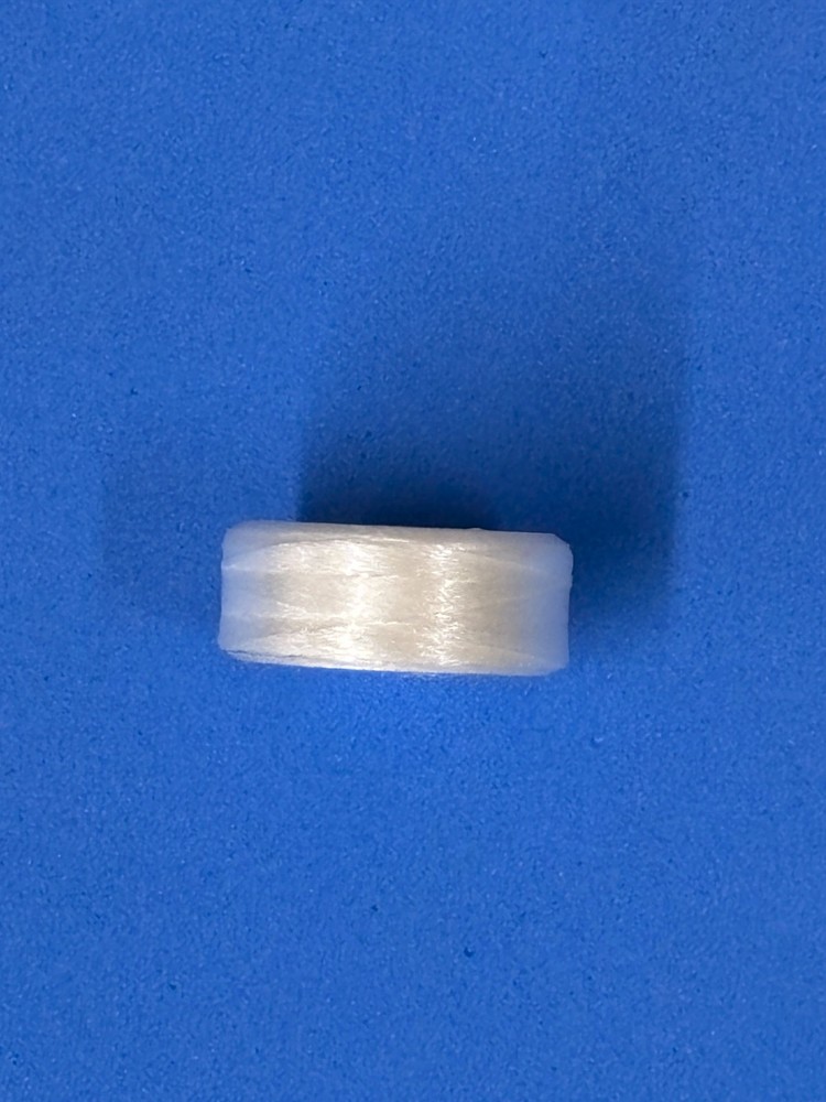 Sideless White Polyester Prewound Bobbin Thread, 144pcs, 145 yds,  Size L,