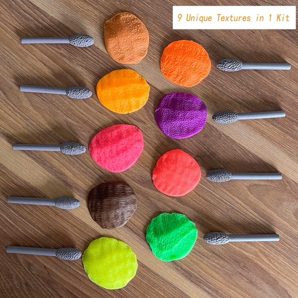 Texture Tool Sets for Clay Art - Oval Clay Modeling Pattern Rollers Kit with ...