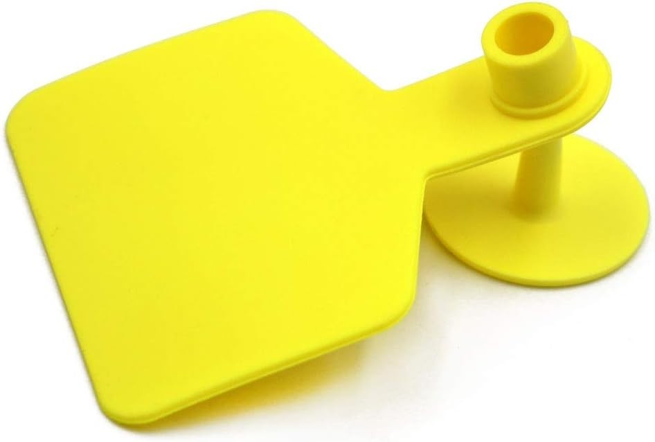 Rectangular 100 Pack of Durable Cattle Ear Tags for Effective Herd Management