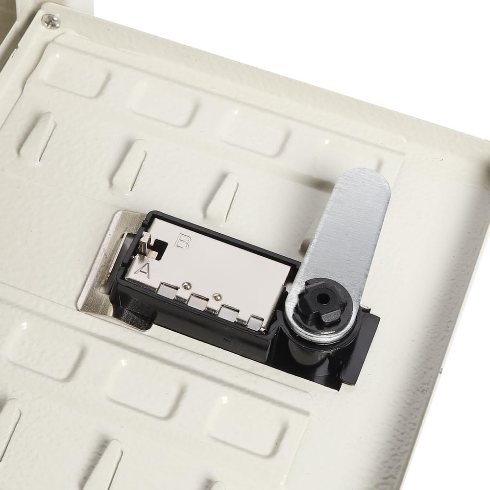 Security Metal Key Box with 20 Hooks, Medium Adjustable Wall Mount Combinatio...