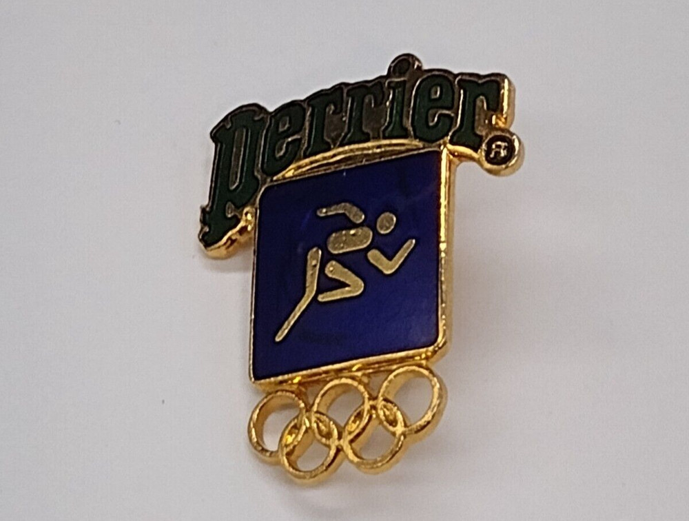 PERRIER Sponsor Olympics Running Event Lapel Pin