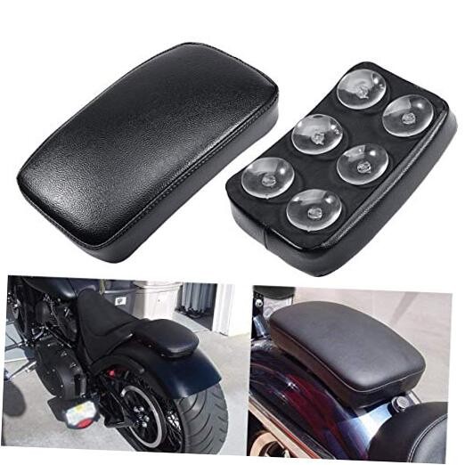 Motorcycle Seat Rectangular Passenger Pad Seat 6 Suction Cup for Motorcycle