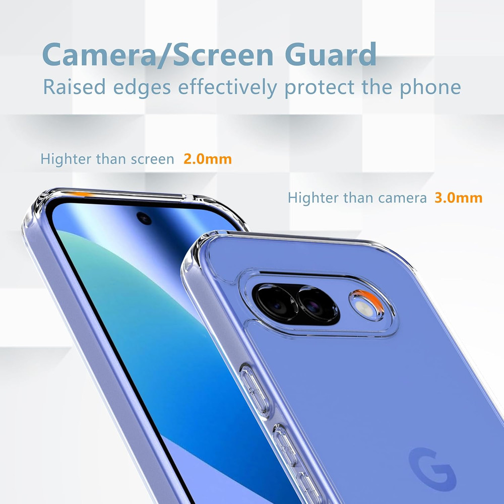 Designed for Google Pixel 10A Case with 2 Pack Tempered Glass Screen Protector.A