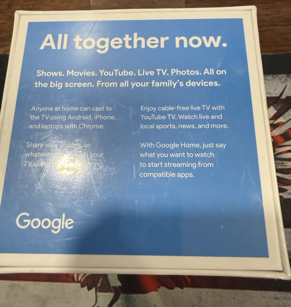 GOOGLE CHOMECAST 2000+ ANDROID &I PHONE BRAND NEW