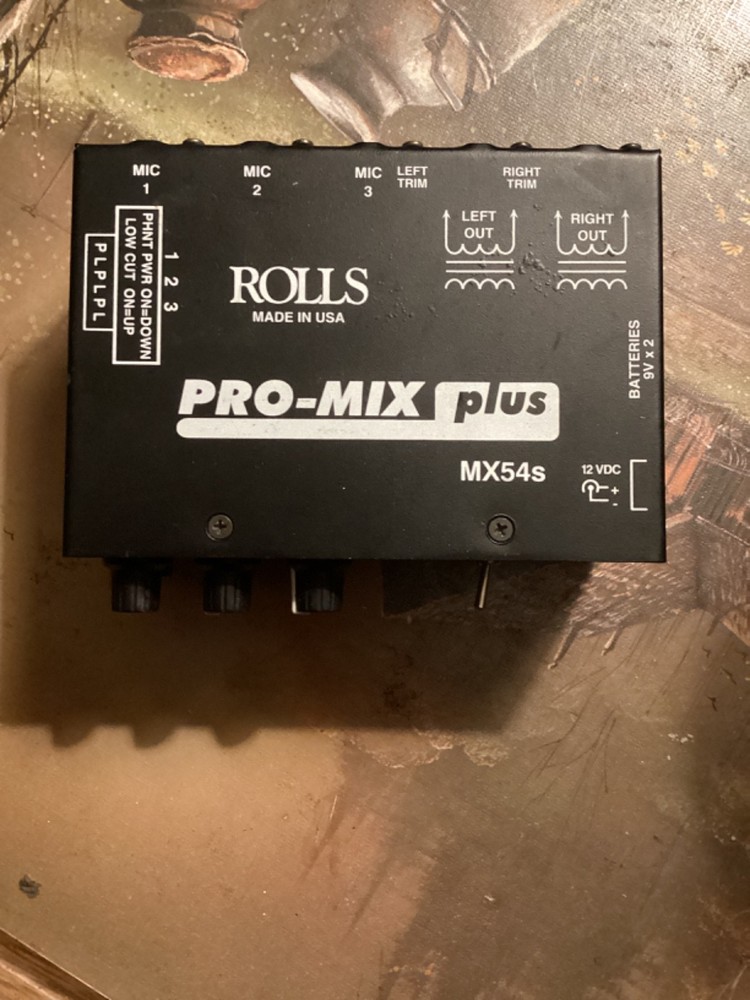 Rolls MX54s Pro Mix Plus 3-Channel Microphone Mixer