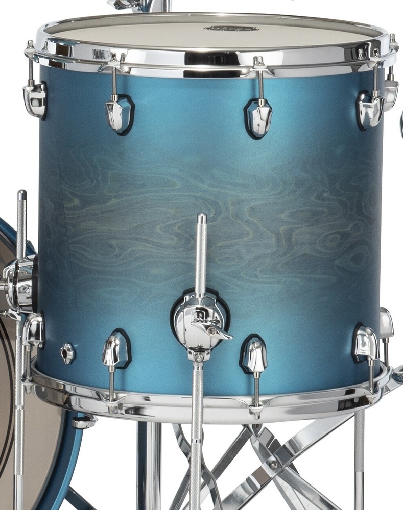 Mapex Saturn Evolution 14x12" Exotic Azure Burst Floor Tom Drum | Maple-Walnut