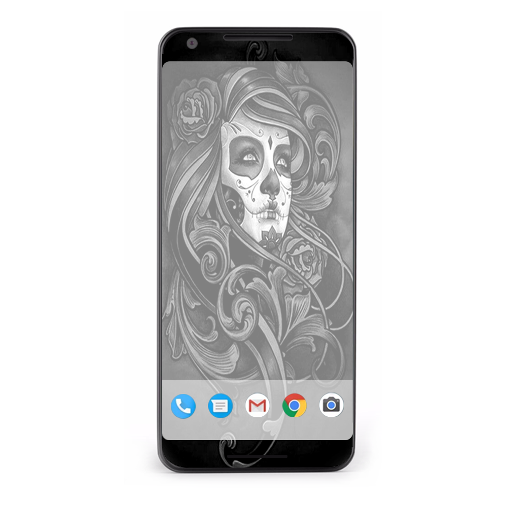 Google Pixel 2 Skins Decal Wrap Sugar Skull Girl
