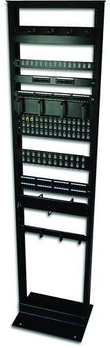 7ft Open Frame 23" 45U 2-Post Black IT Network Server Relay Rack 900lbs Capacity