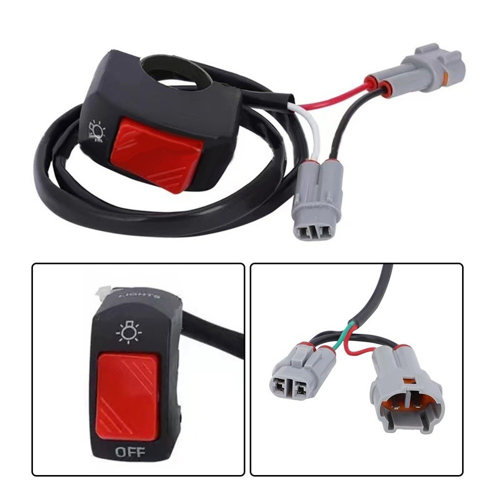 Handlebar Switch Handlebar On/Off 1 Set Black Headlight Switch High Quality
