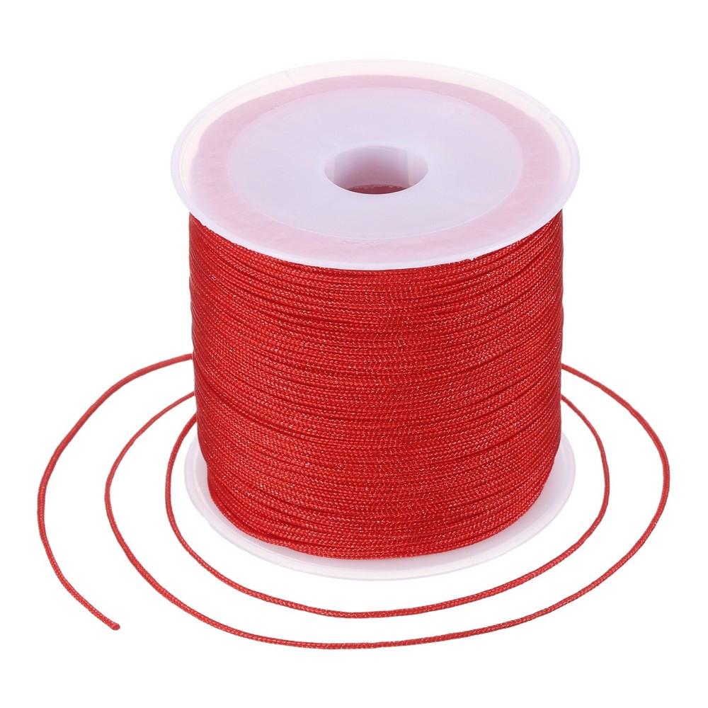 0.8mm Nylon String for Bracelets, 44 Yards Nylon Beading Thread(Red)
