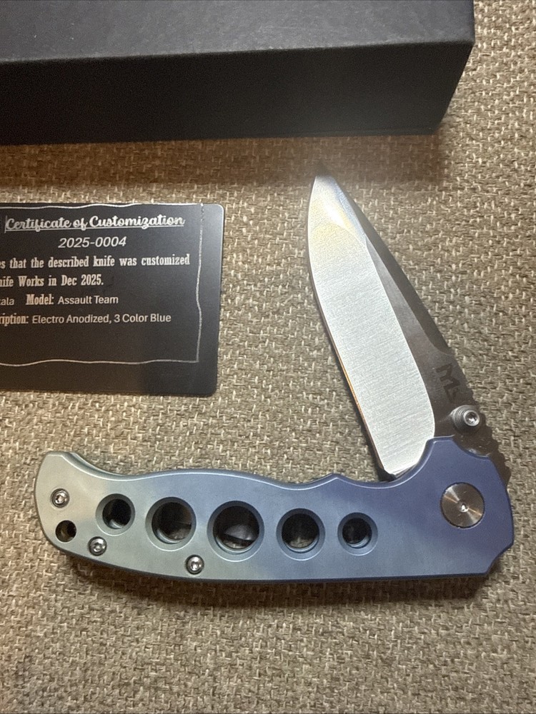 Monikala Custom Titanium Folding Knife