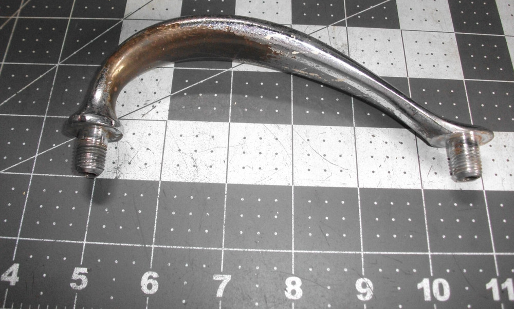 Vintage Solid Brass Door Pull Handle Reclaimed-Silver Finish