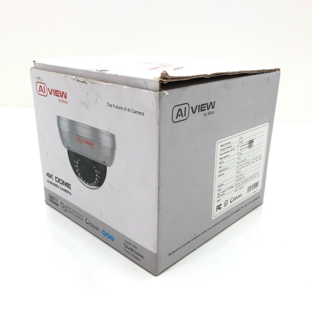 Qualcomm BKAV AI-View P450-0803F AI-Based 4K Dome CCTV Security Camera VDC PoE