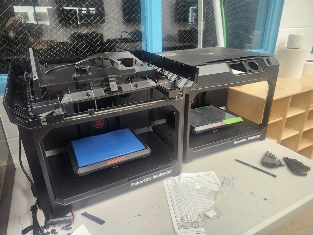 Two Makerbot Replicator 3d Printer One for parts