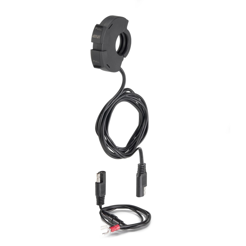 Givi USB and USB-C Handlebar Electrical Socket with Wiring Battery Connection