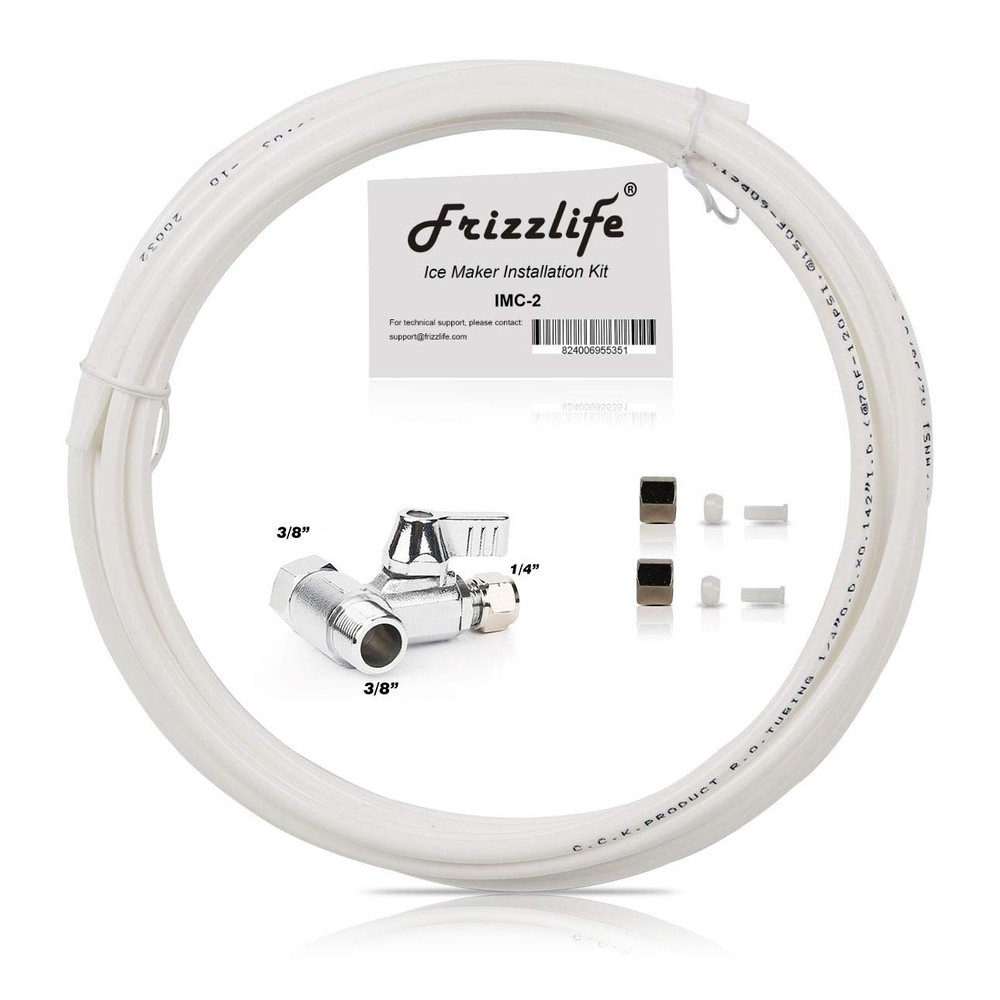 Ice Maker Water Line Installation Kit Fits 3/8 Braided Hose Connection