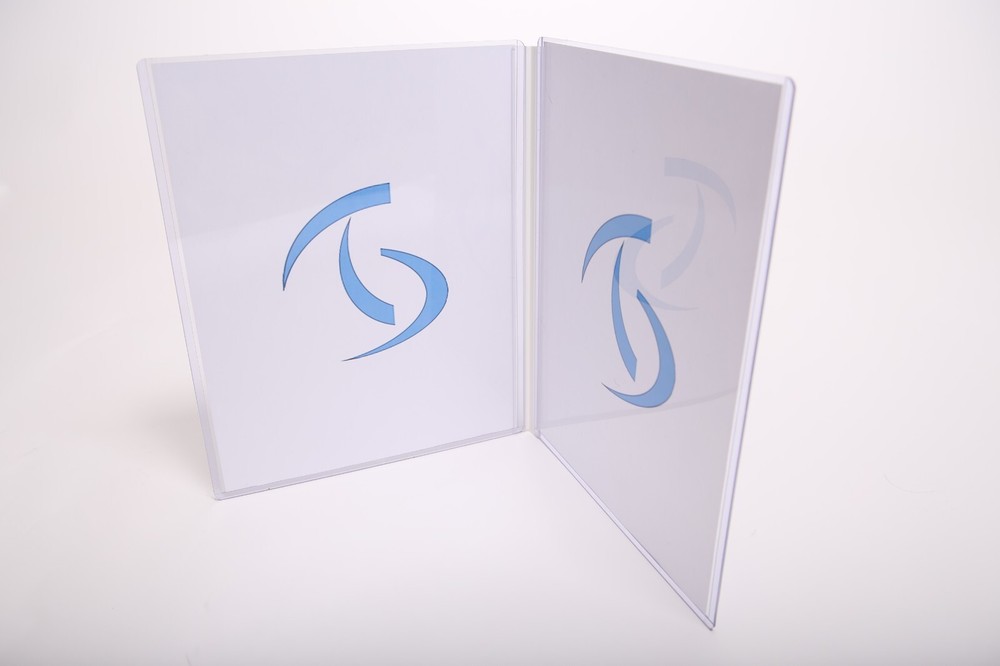 EasyFit Display, Document, Sign Holder, Expandable, Folds Flat, 2 Panels, Clear