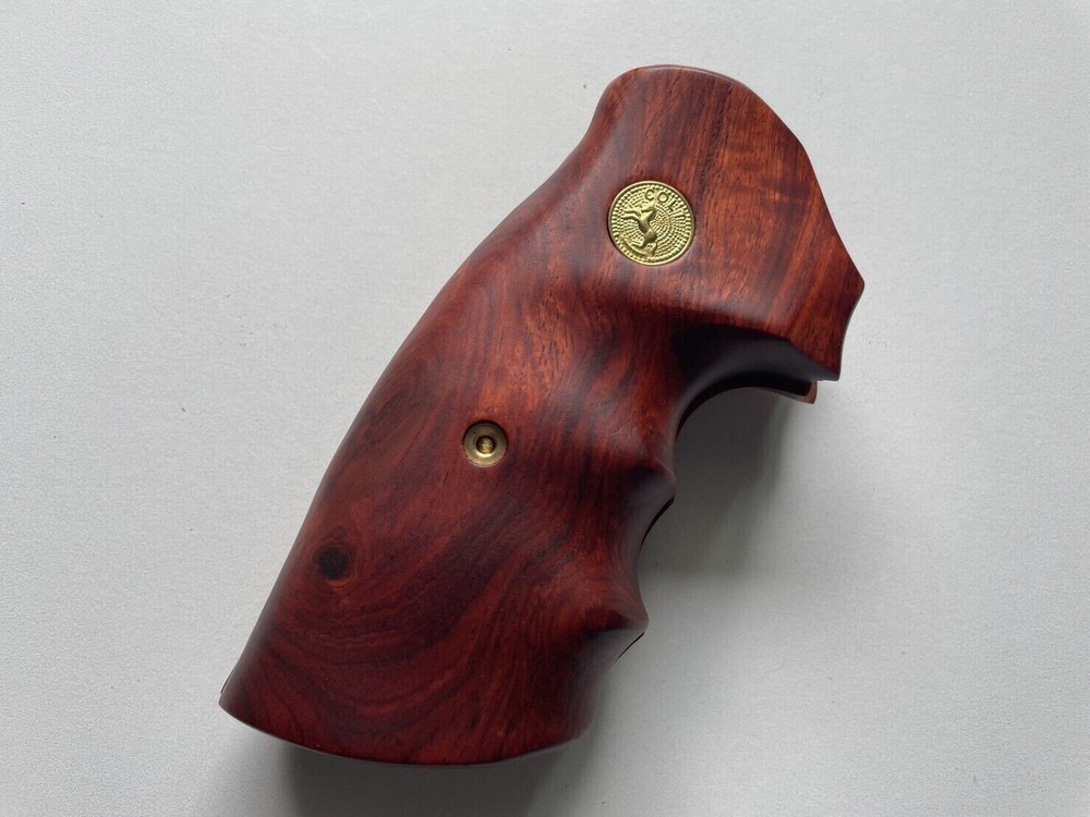 Handle grip for COLT PYTHON grips (I, E FRAME) Smooth hard wood and opened back